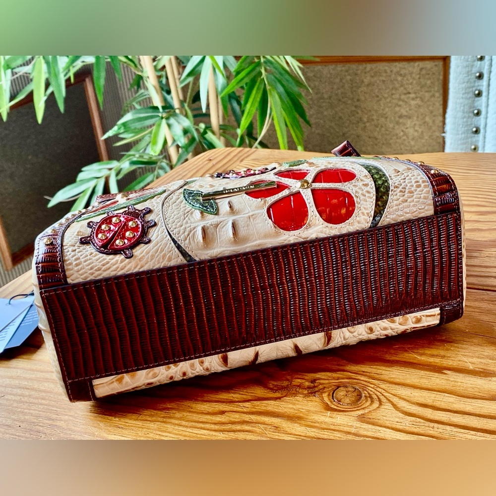 🐞🍃ADORABLE SANDSTONE LADYBIRD HILLARY Brahmin CROSSBODY🐞🍃NWT - Picture 5 of 13